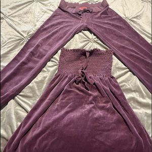 Juicy Couture Purple Velour Pants & Halter Dress 💜